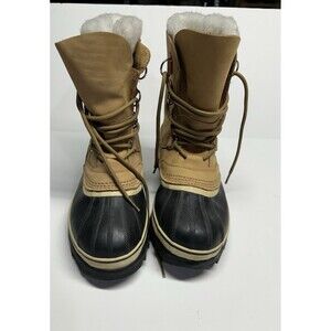 Sorel Caribou Women natural rubber Brown Waterproof Snow Boots  size 8 winter
